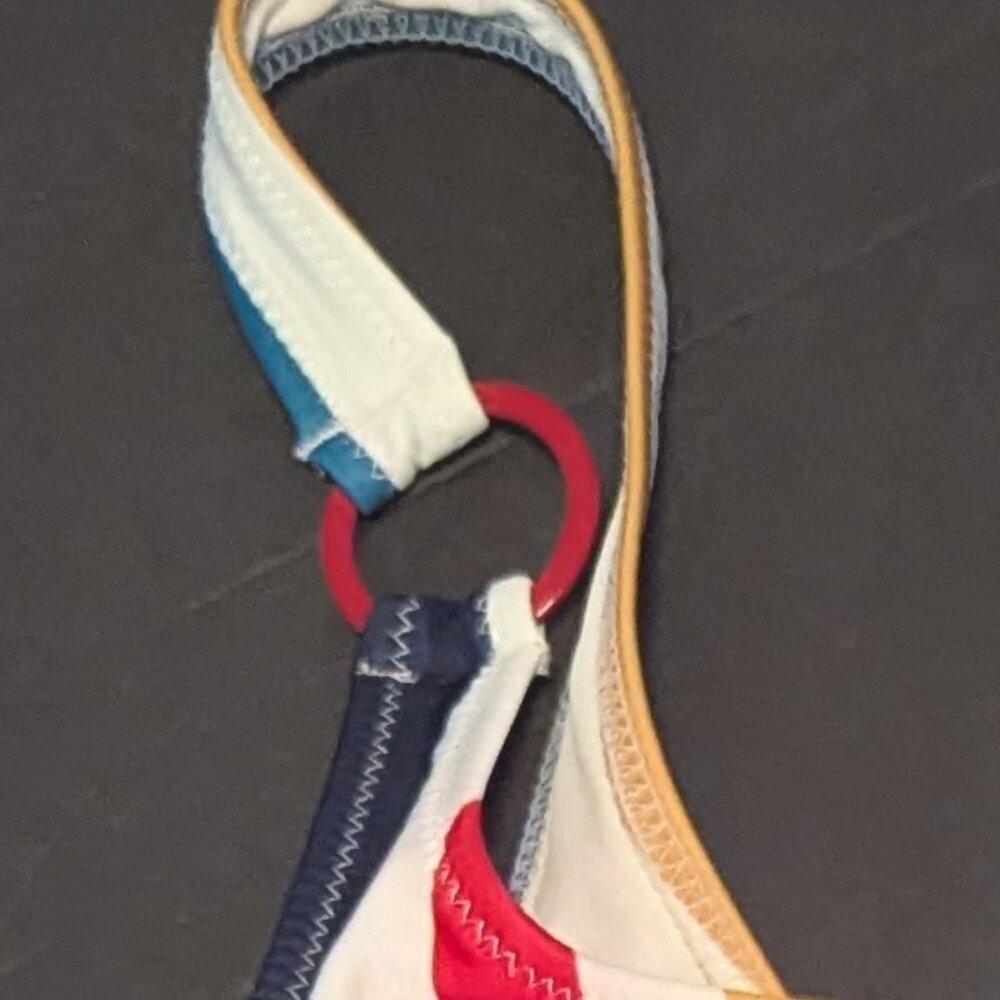 Volcom Multicolor Striped Bikini - Navy Red Teal Mustard White - Picture 8 of 8